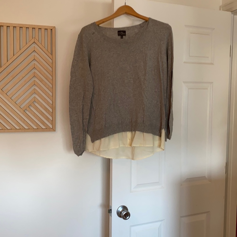 Grey and cream sweater